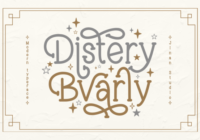 Distery Bvarly Font - Featured Image