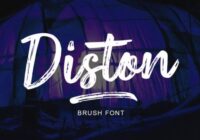 Diston Brush Font - Featured Image
