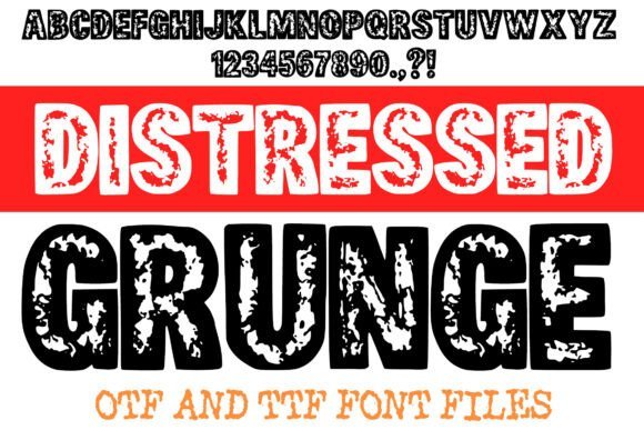Distressed Grunge Font - Featured Image