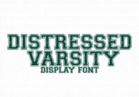Distressed Varsity Font - Featured Image
