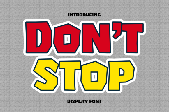 Don't Stop Font - Featured Image