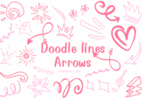 Doodle Lines Arrows Font - Featured Image