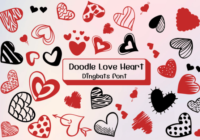 Doodle Love Heart Font - Featured Image