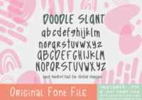 Doodle Slant Font - Featured Image