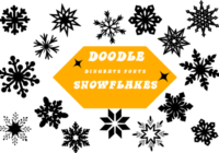 Doodle Snowflakes Font - Featured Image