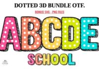 Dotted 3d Back to School Font - Featured Image