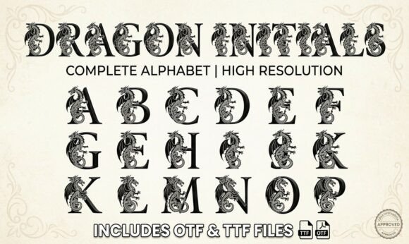 Dragon Initials Font - Featured Image