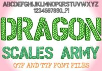 Dragon Scales Army Font - Featured Image