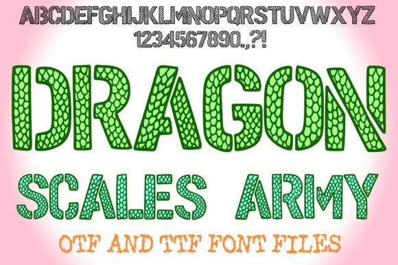 Dragon Scales Army Font - Featured Image