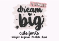 Dream Big Bundle Font - Featured Image