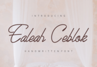 Ealeah Ceblok Font - Featured Image