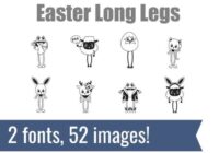 Easter Long Legs Dingbats Font - Featured Image