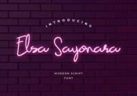 Elsa Sayonara Font - Featured Image
