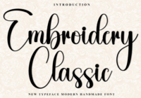 Embroidery Classic Font - Featured Image