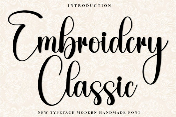 Embroidery Classic Font - Featured Image