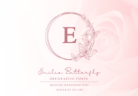 Emilia Butterfly Monogram Font - Featured Image