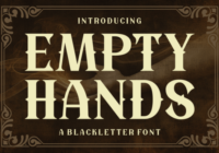 Empty Hands Font - Featured Image