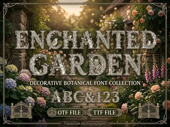 Enchanted Garden Monogram Font - Featured Image