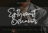 Enthusiast Behavior Font - Featured Image