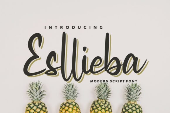 Esllieba Script Font - Featured Image