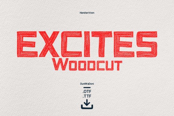 Excites Woodcut Font - Featured Image