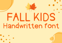 Fall Kids Font - Featured Image