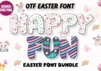 Fancy Easter & Rainbow Bundle Font - Featured Image