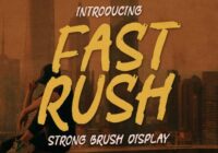 Fast Rush Font - Featured Image