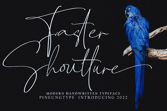 Faster Shoutture Font - Featured Image