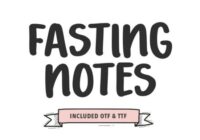 Fasting Notes Font - Featured Image