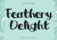 Feathery Delight Font - Featured Image