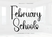 February Schools Font - Featured Image