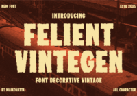 Felient Vintegen Font - Featured Image