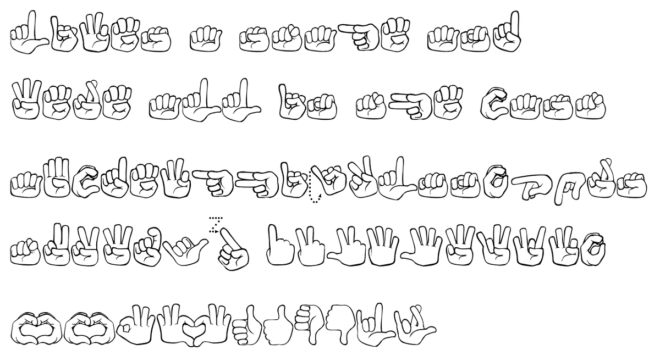Fingerspelling Font - Featured Image
