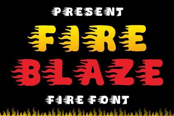 Fire Blaze Font - Featured Image