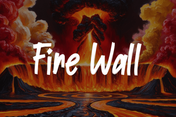 Fire Wall Font - Featured Image