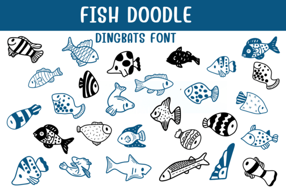 Fish Doodle Font - Featured Image