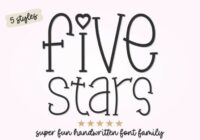 Five Stars Duo Font - Featured Image