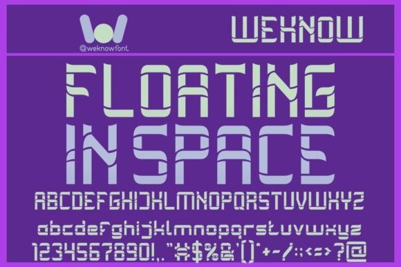 Floating on Space Font - Featured Image