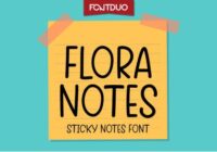Flora Notes Font - Featured Image