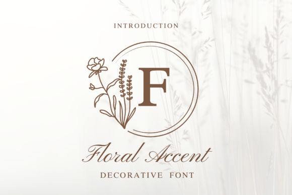 Floral Accent Monogram Font - Featured Image
