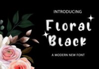 Floral Black Font - Featured Image
