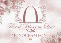 Floral Blossom Line Font - Featured Image