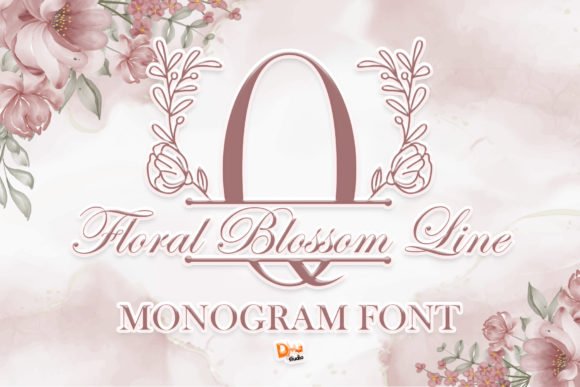 Floral Blossom Line Font - Featured Image