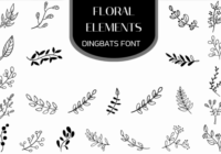 Floral Elements Font - Featured Image