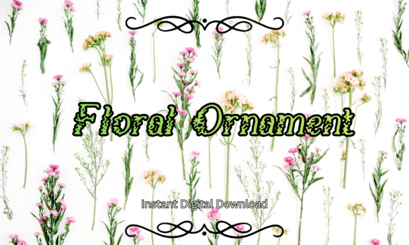Floral Ornament Font - Featured Image