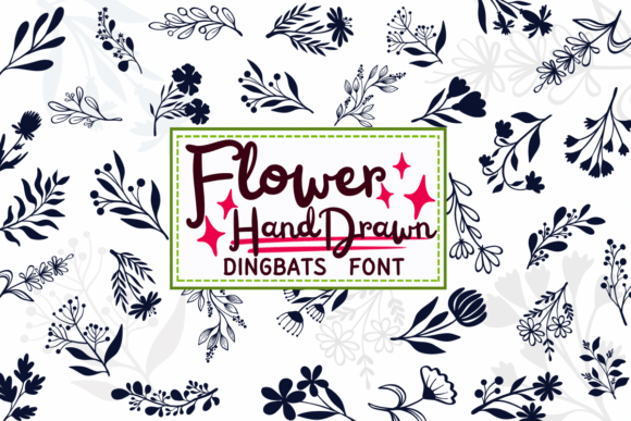 Flower Hand Drawn Font - Featured Image