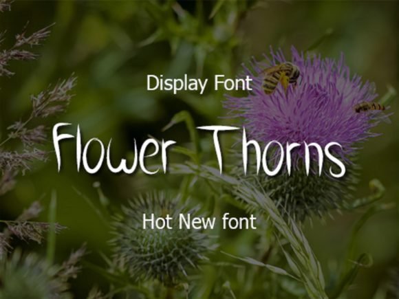 Flower Thorns Font - Featured Image