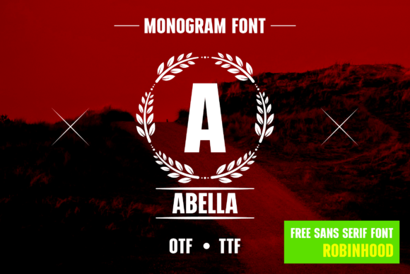 Flower Wreath Monogram Font - Featured Image