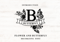 Flower and Butterfly Font - Featured Image
